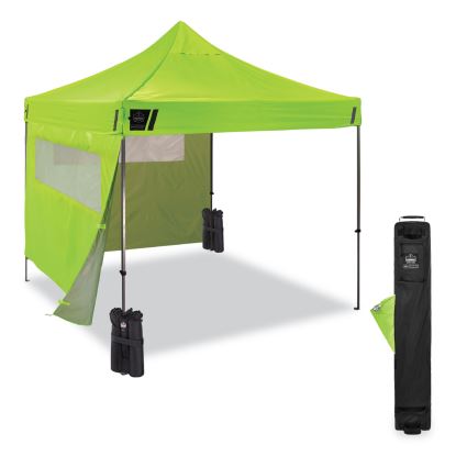 Shax 6052 Heavy-Duty Tent Kit + Mesh Windows, Single Skin, 10 ft x 10 ft,  Polyester/Steel, Lime, Ships in 1-3 Business Days1