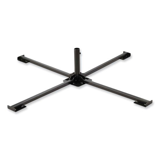 Shax 6190 Umbrella Stand, 1.65" Cylinder with Set Screw Clamp, Metal, 48 x 48 x 10, Black, Ships in 1-3 Business Days1