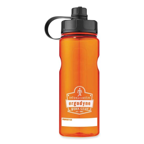 Chill-Its 5151 Plastic Wide Mouth Water Bottle, 34 oz, Orange, Ships in 1-3 Business Days1