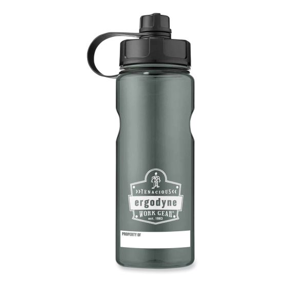 Chill-Its 5151 Plastic Wide Mouth Water Bottle, 34 oz, Black, Ships in 1-3 Business Days1
