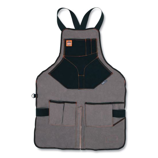 Arsenal 5705 Extended Length Canvas Tool Apron, 13 Compartments, 25.5 x 34, Canvas, Gray, Ships in 1-3 Business Days1