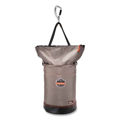 Arsenal 5974 Hoist Bucket Tool Bag w/ Swiveling Carabiner and Zipper Top, 12.5 x 12.5 x 17, Gray, Ships in 1-3 Business Days1