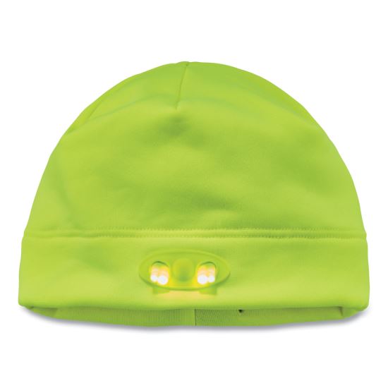 N-Ferno 6804 Skull Cap Winter Hat with LED Lights, One Size Fits Mosts, Lime, Ships in 1-3 Business Days1