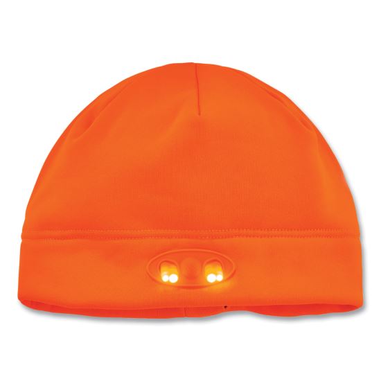 N-Ferno 6804 Skull Cap Winter Hat with LED Lights, One Size Fits Most, Orange, Ships in 1-3 Business Days1
