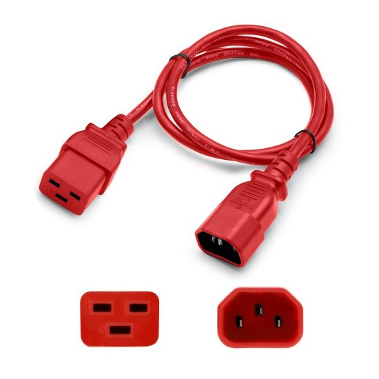 AddOn Networks ADD-C142C1914AWG6FTRD power cable Red 72" (1.83 m) C14 coupler C15 coupler1