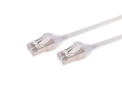 Monoprice SlimRun networking cable White 24" (0.61 m) Cat6a S/FTP (S-STP)1