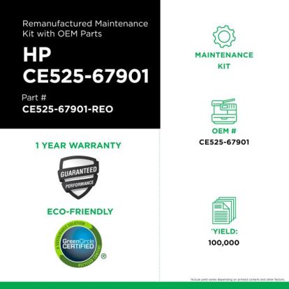 Clover Imaging Remanufactured HP CE525-67901 Maintenance Kit with OEM Parts1