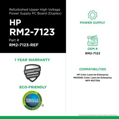 Clover Imaging Refurbished HP M553 Upper High Voltage Power Supply PC Board (Duplex)1