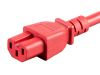 Monoprice 33656 power cable Red 71.7" (1.82 m) IEC 320 IEC C136