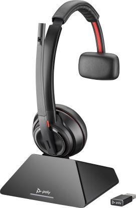 HP Poly Savi 8210 UC DECT USB-A Headset Wireless Head-band Office/Call center USB Type-A Bluetooth Charging stand Black1