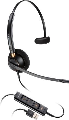 HP Poly EncorePro 515 Microsoft Teams Certified Monoaural with USB-A Headset Wired Head-band Calls/Music Black1