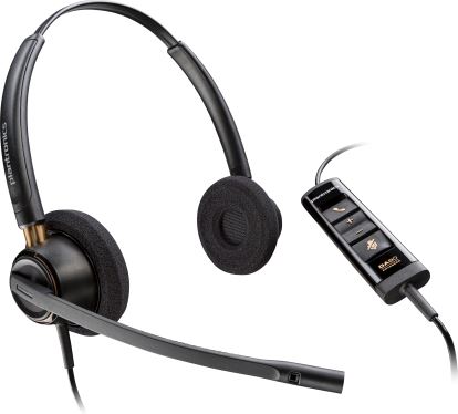 HP Poly EncorePro 525 Microsoft Teams Certified Stereo with USB-A Headset Wired Head-band Calls/Music Black1