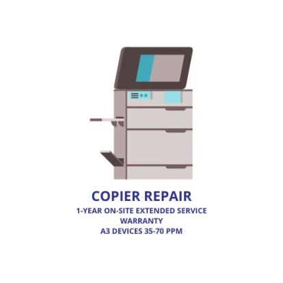 Monthly Subscription for a One-Year On-Site Extended Service Warranty - A3 Copier/Printer/MFP 35-70 Pages per Minute1