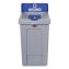 Slim Jim Recycling Station 1-Stream, Mixed Recycling Station, 33 gal, Resin, Gray1