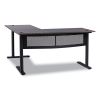 L-Shaped Writing Desk, 59.05" x 59.05" x 29.53", Gray/Black1