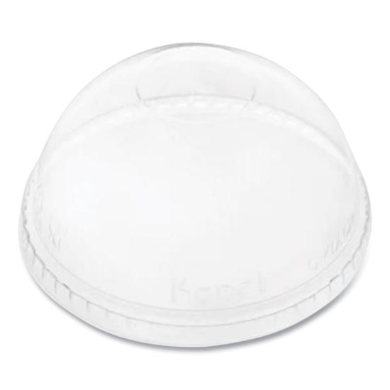 PET Lids, Fits 12 oz to 24 oz Cold Cups, No Hole Dome Lid,,Clear, 1,000/Carton1