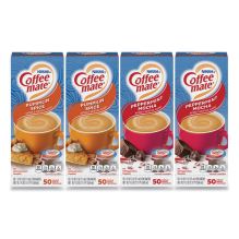 Liquid Coffee Creamer, Peppermint Mocha/Pumpkin Spice, 0.38oz Mini Cups, 50/PK, 4 PK/CT, Ships in 1-3 Business Days1