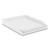 Front-Load Stackable Plastic Document Tray, 1 Section, Letter Size Files, 9.8 x 12.24 x 1.75, White2