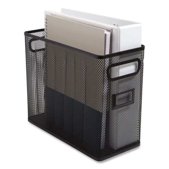 Wire Mesh Box-Style Vertical Document Organizer, 1 Section, Letter-Size, 5.79 x 12.4 x 10.16, Matte Black1