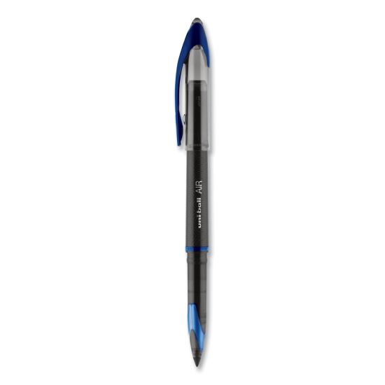 AIR Porous Gel Pen, Stick, Medium 0.7 mm, Blue Ink, Black/Blue Barrel, 3/Pack1