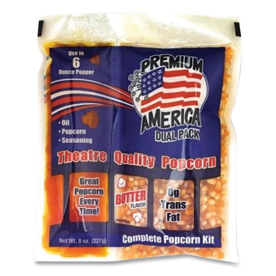 Premium America Popcorn, Butter, 8 oz Pack, 36/Carton1