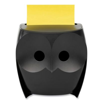 Owl-Shaped Dispenser, For 3 x 3 Pads, Black, Includes 45-Sheet Citron Super Sticky Dispenser Pop-Up Pad1