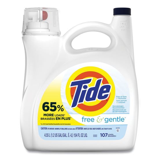 Free and Gentle Liquid Laundry Detergent, 107 Loads, 154 oz Pump Bottle1