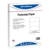 Perforated and Punched Paper, 92 Bright, 24 lb Bond Weight, 8.5 x 11, White, 500/Ream, 5 Reams/Carton1