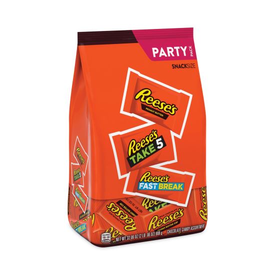 Milk Chocolate Peanut Butter Assortment Snack Size Candy, Individually Wrapped, 32.06 oz Bag1