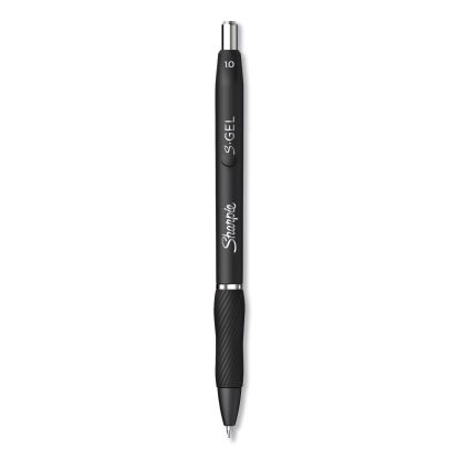 S-Gel High-Performance Gel Pen, Retractable, Bold 1 mm, Black Ink, Black Barrel, 4/Pack1