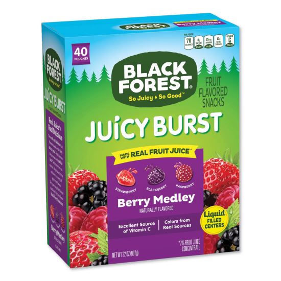 Juicy Burst Fruit Flavored Snack, Berry Medley, 32 oz, 40/Box1