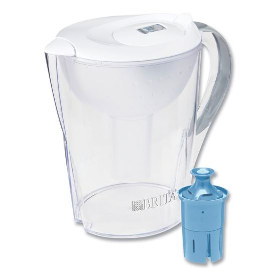 Pacifica Pitcher with Longlast+ Filter, 0.63 gal, White/Clear1