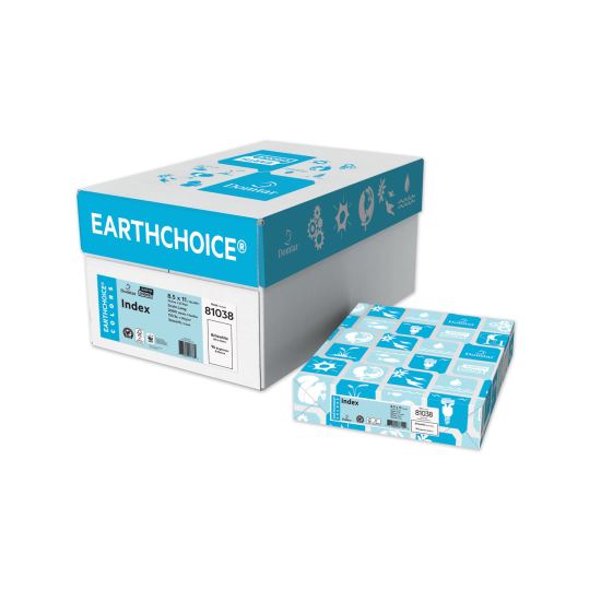 EarthChoice Cover Stock, Index, 96 Bright, 110 lb Index Weight, 8.5 x 11, Bright White, 250/Pack1