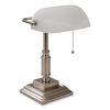 LED Bankers Lamp with Frosted Shade, 14.75" High, Brushed Nickel, Ships in 4-6 Business Days1