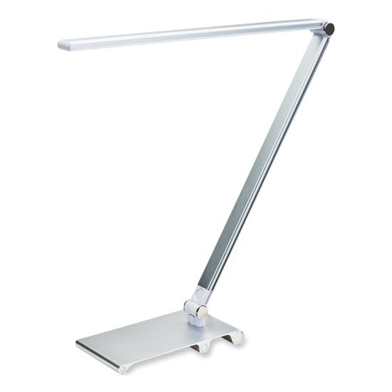 LED Desk Lamp with Dimmer, 2-Point Adjustable Neck, 15" High, Silver, Ships in 4-6 Business Days1