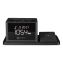 Desktop Organizer w/LED Alarm Clock/Device Charger, 2 Compartments, 10.68 x 4.88 x 4.32, Black, Plastic,Ships in 1-3 Bus Days1