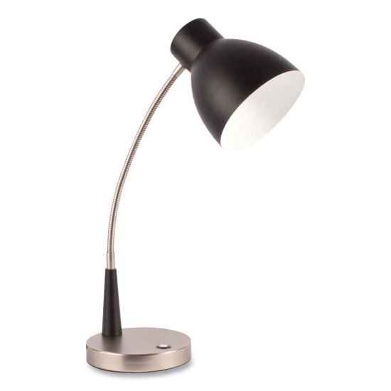 Wellness Series Adjust LED Desk Lamp, 3" to 22" High, Silver/Matte Black, Ships in 1-3 Business Days1