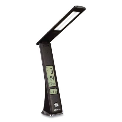 Rise LED Desk Lamp with Digital Display, 12" to 19" High, Black, Ships in 1-3 Business Days1