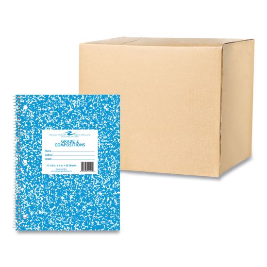Wirebound Notebook, Grade 2 Manuscript Format, Blue Marble Cover, (36) 10.5 x 8 Sheets, 48/CT, Ships in 4-6 Business Days1
