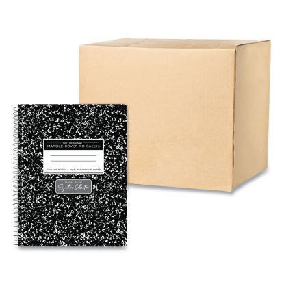 Spring Signature Composition Book, Med/College Rule, Black Marble Cover, (70) 9.75 x 7.5 Sheet, 24/CT, Ships in 4-6 Bus Days1