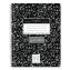 Spring Signature Composition Book, Quad 5 sq/in Rule, Black Marble Cover, (70) 9.75 x 7.5 Sheet, 24/CT, Ships in 4-6 Bus Days1