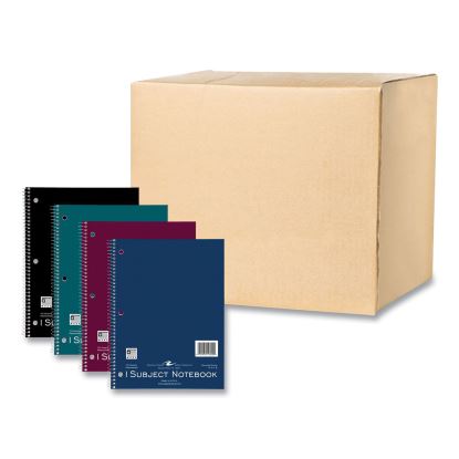 Subject Wirebound Notebook, 1-Subject, Medium/College Rule, Asst Cover, (70) 10.5 x 8 Sheets, 24/CT, Ships in 4-6 Bus Days1
