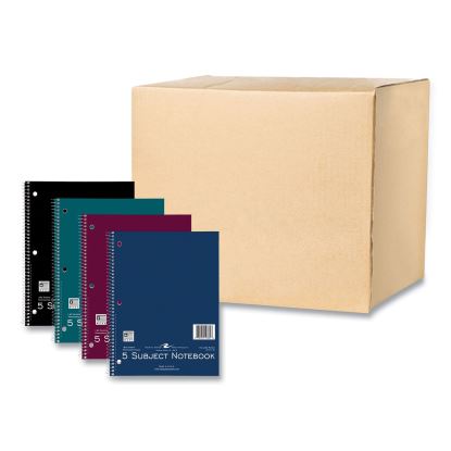 Subject Wirebound Notebook, 5-Subject, Medium/College Rule, Asst Cover, (180) 10.5 x 8 Sheets, 12/CT, Ships in 4-6 Bus Days1