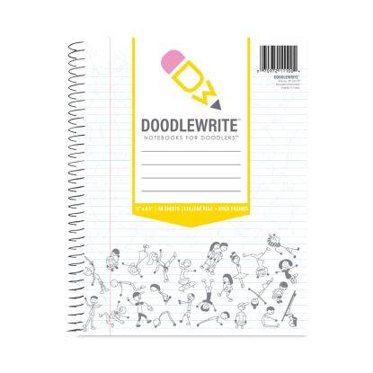 DoodleWrite Notebooks, 1-Subject, Wide/Legal Rule, White Cover, (50) Sheets, 24/Carton, Ships in 4-6 Business Days1