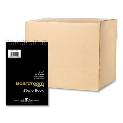Boardroom Series Steno Pad, Gregg Rule, Brown Cover, 80 White 6 x 9 Sheets, 72 Pads/Carton, Ships in 4-6 Business Days1