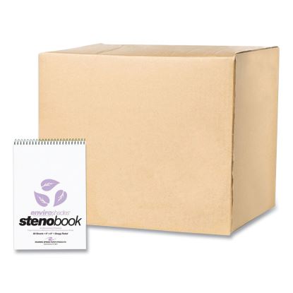 EnviroShades Steno Pad, Gregg Rule, White Cover, 80 Orchid 6 x 9 Sheets, 24 Pads/Carton, Ships in 4-6 Business Days1