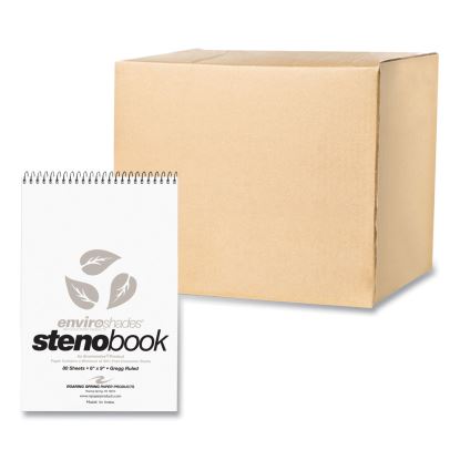 EnviroShades Steno Pad, Gregg Rule, White Cover, 80 Gray 6 x 9 Sheets, 24 Pads/Carton, Ships in 4-6 Business Days1