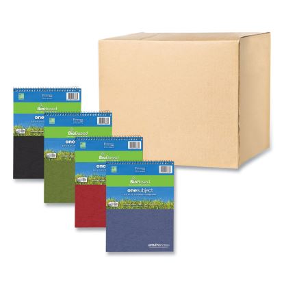 Earthtones BioBased  1 Subject Notebook, Med/College Rule, Asst Covers, (70) 8.5x11.5 Sheets, 24/CT, Ships in 4-6 Bus Days1