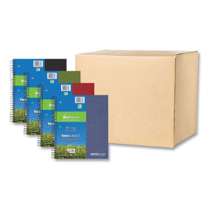 Earthtones BioBased  2 Subject Notebook, Med/College Rule, Random Asst Covers, (100) 11x9 Sheets, 24/CT,Ships in 4-6 Bus Days1