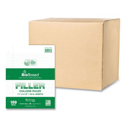 Filler Paper, 3-Hole, 8.5 x 11, College Rule, 100 Sheets/Pack, 24 Packs/Carton, Ships in 4-6 Business Days1